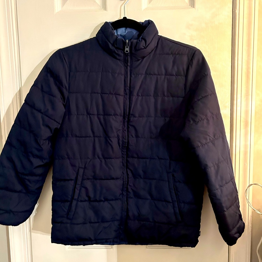 Boys Large Gap Reversible Jacket Navy & Camo